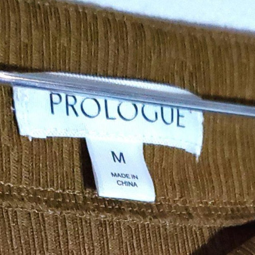 Prologue Caramel Stripe Textured Blouse M - Picture 5 of 6